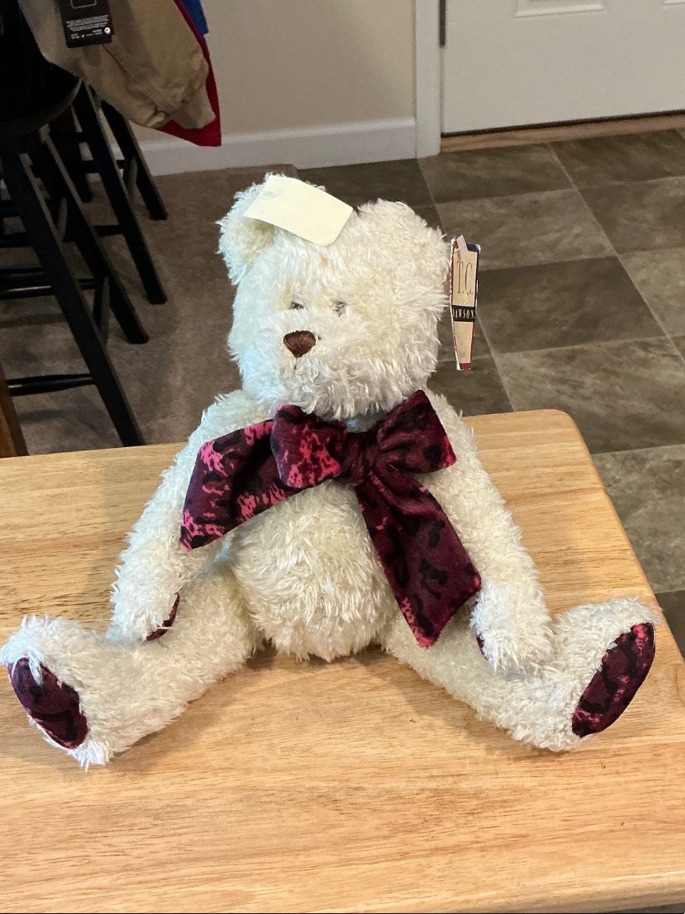 T.C. Dawson by Fiesta 9” Plush Bear w/Ribbon No Issues